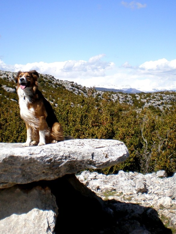 Robert en el Dolmen de la Losa Mora