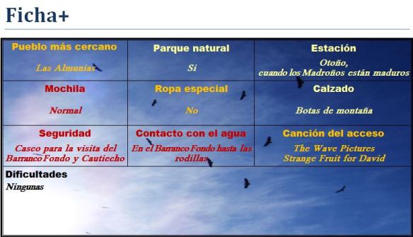 Ficha Tranco de las Olas