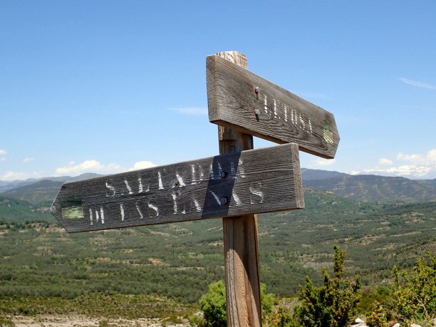 El Cartel que indica el Saltador de las Lañas