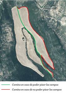 Esquema sobre un recorte del Sigpac