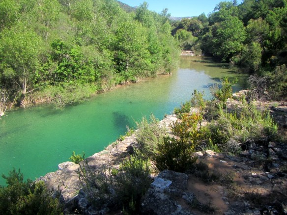 Una de las pozas más grandes del Alcanadre