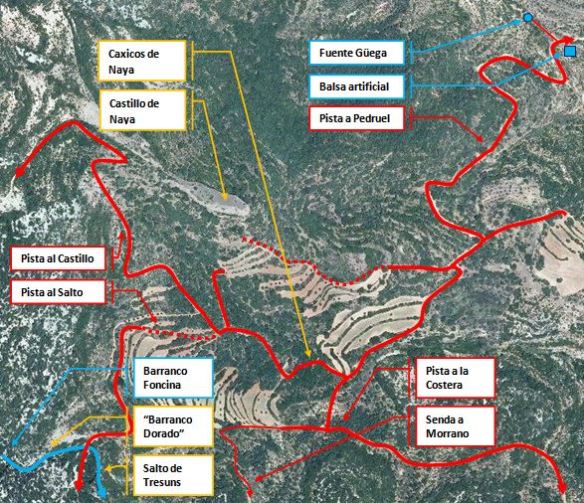 Croquis sobre la fotografía de Sigpac