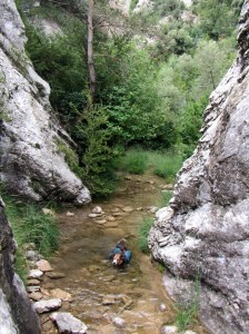 En la parte alta de las Gargantas de Fabana