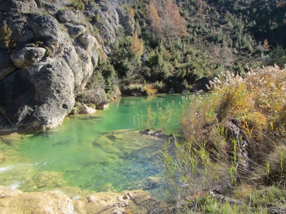 Una de las pozas en el camino