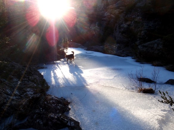 La entrada de la Carruaca en invierno
